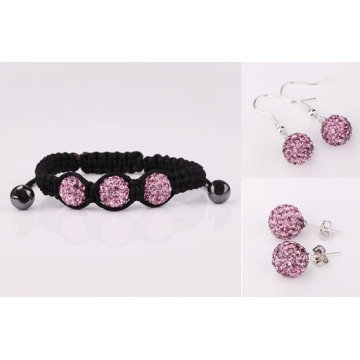 Pink Shamballa Collar / Anillos / Pulseras / Pendientes Shamballa Joyería JW23